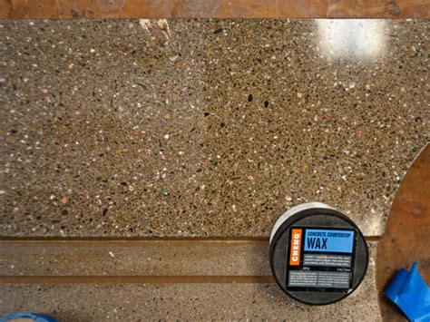 How often do you need to wax concrete countertops?
